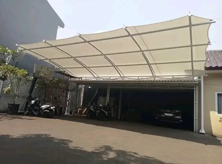 Pemasangan kanopi membran terbaik Bekasi untuk carport