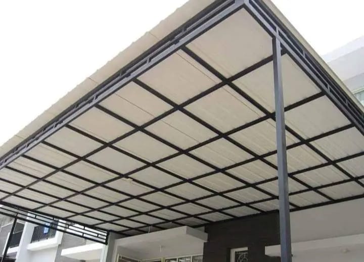 Contoh hasil jasa pembuatan kanopi Alderon yang kuat dan modern